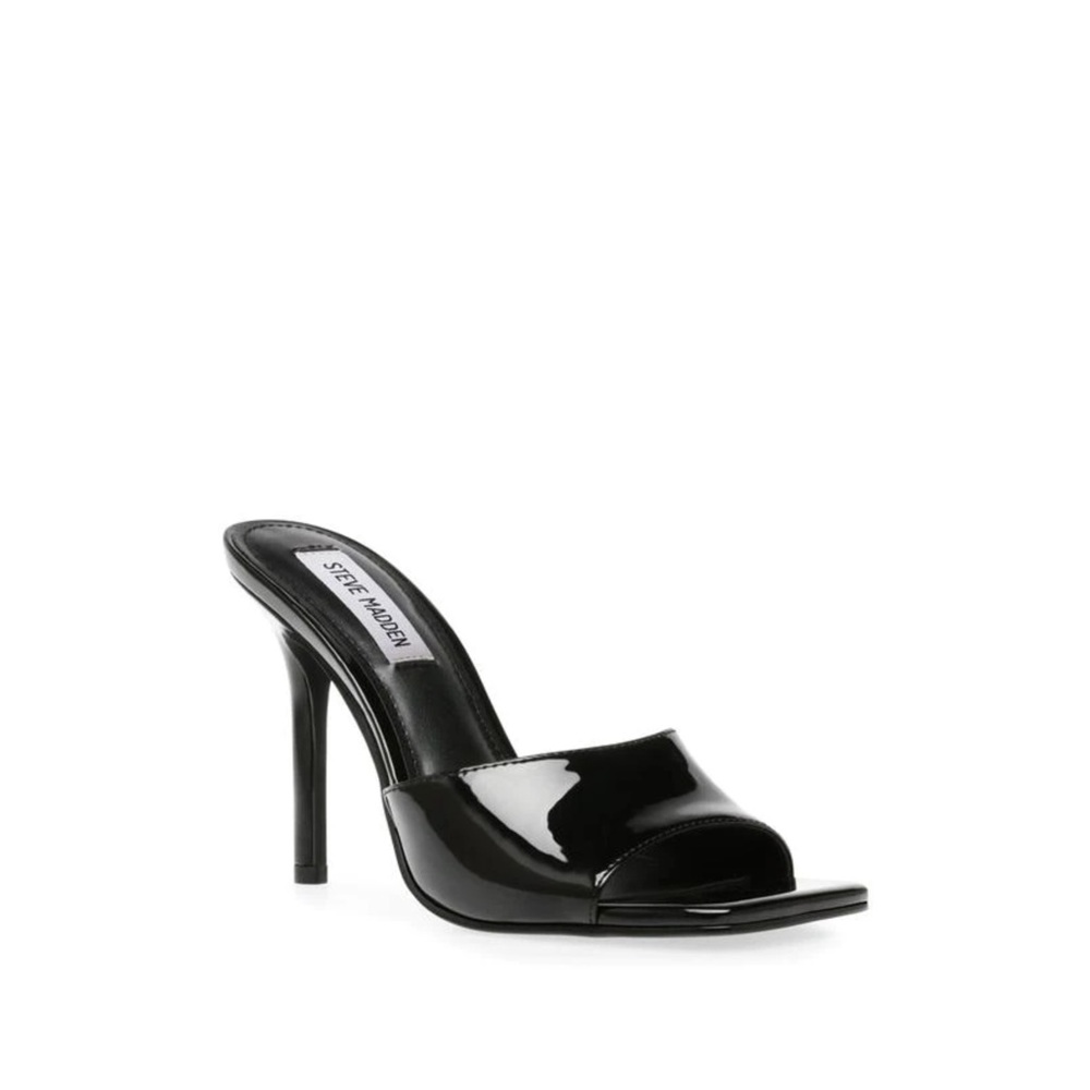 Steve Madden Signal Patent Mules Heels - Black Patent - Picture 2 of 8